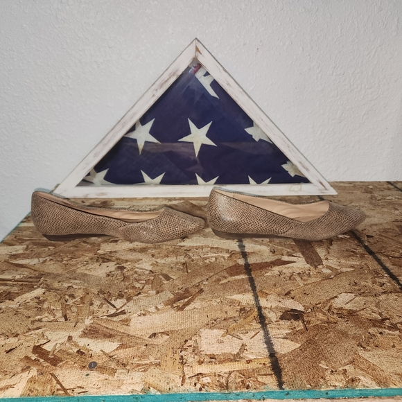 MICHAEL SHANNON (Alara) Ballet Flats Pointed Toe (Snakeskin Print) - SIZE 11 - Picture 4 of 9